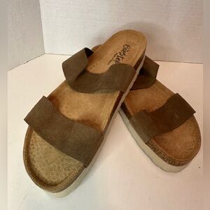 Brown Suede Women's Sandals
